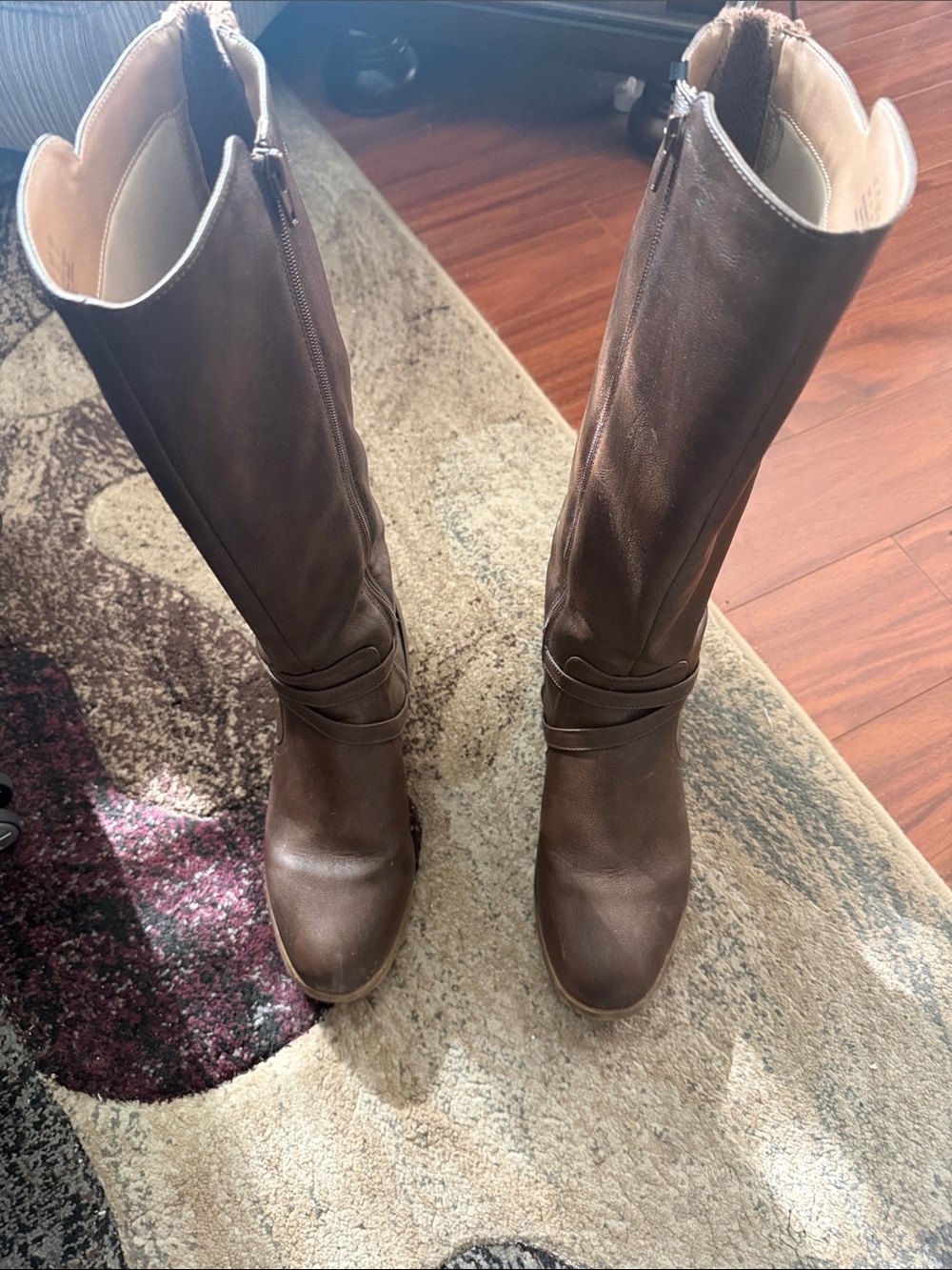 Life Stride Brown Knee-High Riding Boots